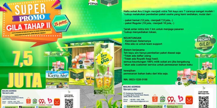 PTPN Tawarkan Sistem Franchise Teh Kayu Aro