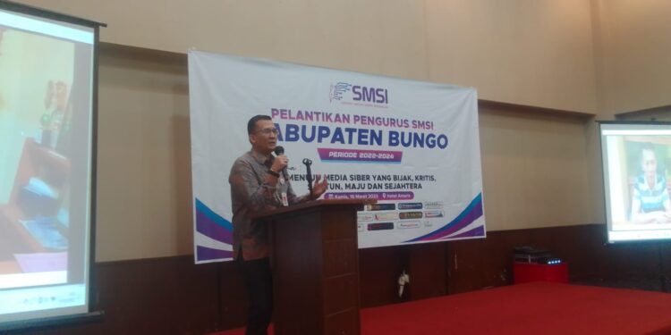 Hadiri Pelantikan Pengurus SMSI Bungo, Ariansyah: Kita Harus Bersinergi