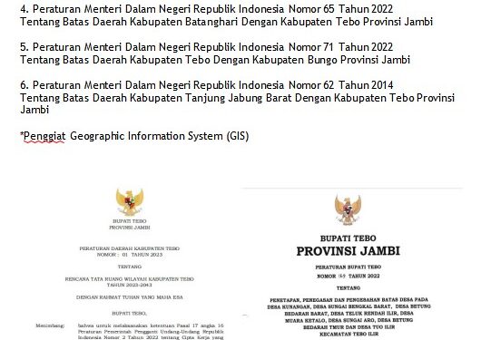 Peraturan Di Tebo Belum Singkron, 5000 Hektar Terdampak Oleh : Willy Marlupi*