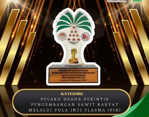 Aspekpir Anugerahkan Penghargaan PTPN IV Regional V Atas Kontribusinya Akselerasi PSR