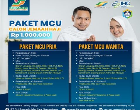 Rumah Sakit Sri Pamela Group Tawarkan Paket Medical Check UP (MCU) Untuk Calon Jemaah Haji Rumah