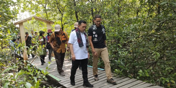 Sandiaga Uno Bersama Gubernur Al Haris Wisata Mangrove-Berburu Takjil di Tungkal