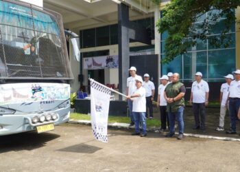 Mudik Gratis BUMN PTPN IV Berangkatkan 500 Pemudik ke Tujuh Kota di Sumatera