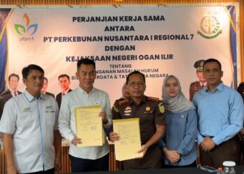 PTPN I Reg 7 Teken MoU dengan Kejari Ogan Ilir