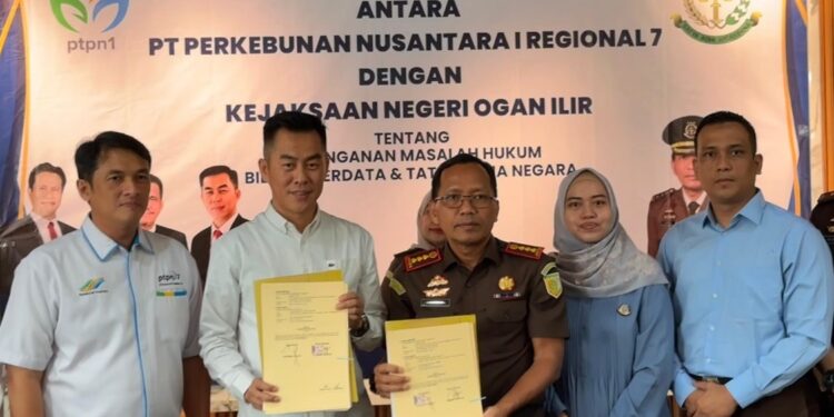 PTPN I Reg 7 Teken MoU dengan Kejari Ogan Ilir
