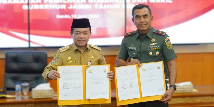 Gubernur Al Haris Hibahkan Dana Pengamanan Pilkada 5,8 Milyar Kepada Korem 042 Gapu