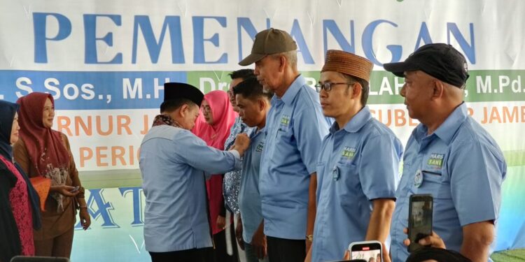 Dihadiri Cabup dan Cawabup, Al Haris Lantik Rubuan Tim Pemenangan Haris-Sani Kabupaten Merangin