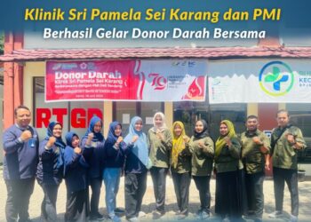 Klinik Sri Pamela Sei Karang bersama PMI Deli Serdang Adakan Kegiatan Donor Darah