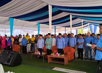 Kompak! Al Haris dan Abdullah Sani Lantik Ribuan Tim Pemenangan Tanjab Barat