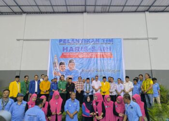 Dihadiri Paslon Walikota, Al Haris Lantik Ribuan Tim Pemenangan Haris-Sani Kota Sungai Penuh