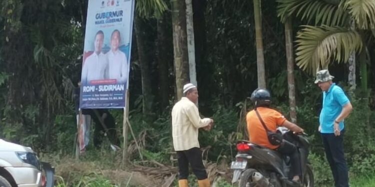 Bawaslu Tanjab Timur Telusuri Dugaan Lurah Teluk Dawan Nekat Pasang Baliho RH