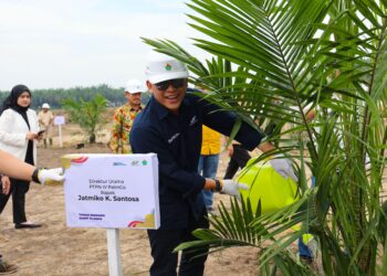 Direktur Utama PTPN IV PalmCo Jatmiko Santosa menanam bibit sawit unggul bersertifikat dalam kegiatan panen perdana program peremajaan sawit rakyat belum lama ini. Jatmiko menekankan bahwa meningkatkan produktivitas dan kesejahteraan petani melalui program PSR maupun penyediaan bibit sawit unggul bersertifikat merupakan wujud untuk terus tumbuh dan berkembang bersama petani