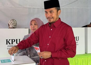 Di TPS Angggota DPR RI Dapil Provinsi Jambi Edi Purwanto, Haris-Sani Menang Telak