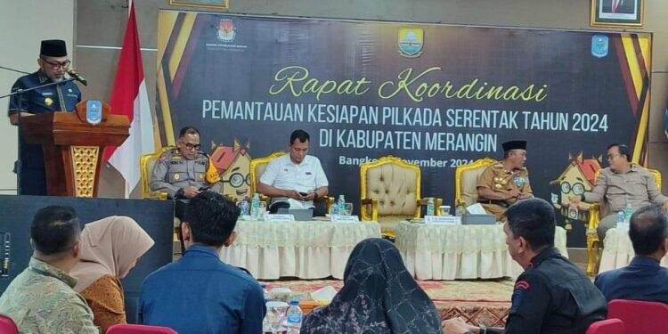 Pjs Gubernur Jambi Sudirman Pimpin Rakor Kesiapan Pilkada di Merangin