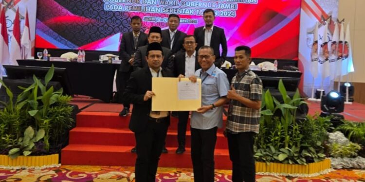 KPU Resmi Tetapkan Haris-Sani Peraih Suara Terbanyak Pilgub Jambi 2024