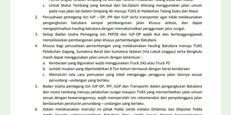 Persoalan angkutan batubara yang melintas di jalan umum masih saja menjadi buah bibir masyarakat di Provinsi Jambi