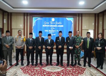 Al Haris Hadiri Sertijab Bupati dan Wakil Bupati Muaro Jambi BBS dan Junaidi Mahir