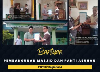 Lagi, PTPN IV Regional 4 Bantu Panti Asuhan dan 3 Masjid di Kota