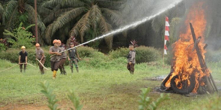 Holding Perkebunan Nusantara Perkuat Kesiapsiagaan Karhutla, PTPN IV Regional V Gelar Latihan Gabungan