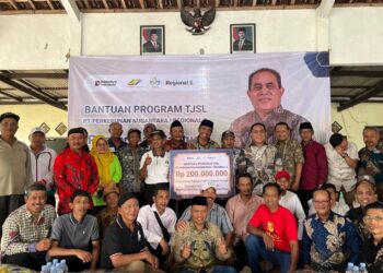 Dukung Ketahanan Pangan, Holding Perkebunan Nusantara melalui PTPN I Regional 5 Bangun Saluran Irigasi