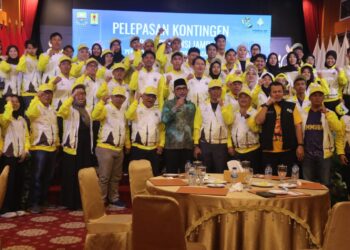 Sekda Sudirman Lepas Kontingen BAPOMI Jambi ke POMNAS XIX Jawa Tengah