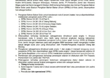 Instruksi Wali Kota Jambi Soal Pembatasan Pengisian Solar Tuai Sorotan LPKNI