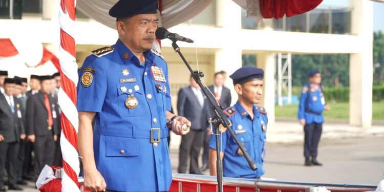 Pimpin Upacara HUT Damkar ke-107, Satpol PP ke-76 dan Satlinmas ke-64, Gubernur Al Haris: Momentum Meningkatkan Pelayanan Kepada Masyarakat