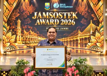 Bank Jambi Raih Jamsostek Award 2026, Komitmen Lindungi Pekerja Berbuah Prestasi