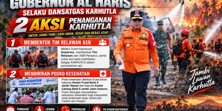 Gubernur Al Haris Siapkan ASN Turun Lapangan Bantu Padamkan Karhutla di Jambi
